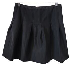 Preppy School Girl Y2K Gap Black Pleated Flare Mini Skirt Pockets Size 4 NWOT